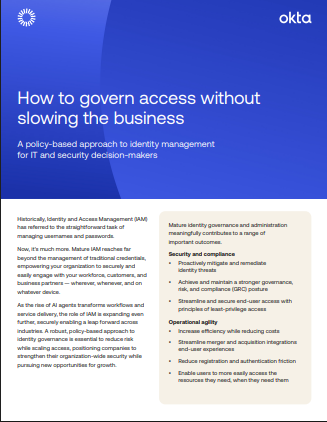 How to govern access without slowing the busines
